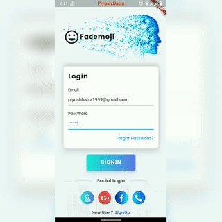 Facemoji expression detection app demo