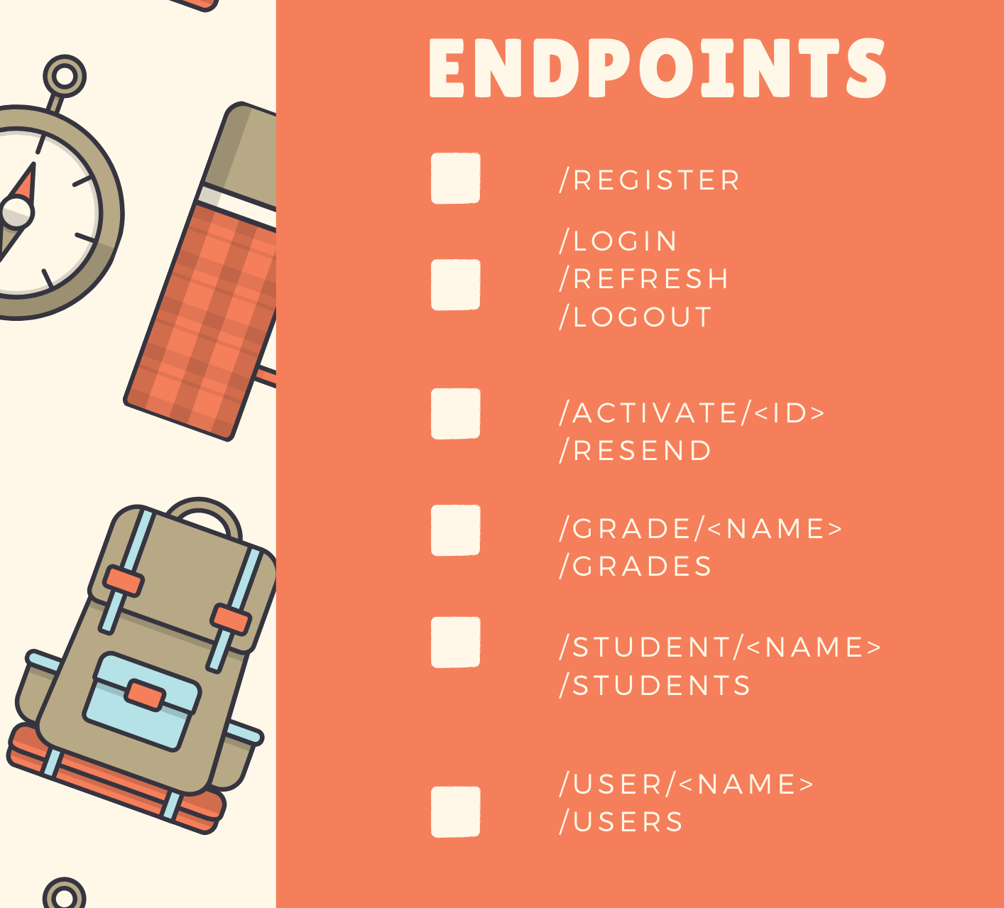 Student CRUD API dashboard preview